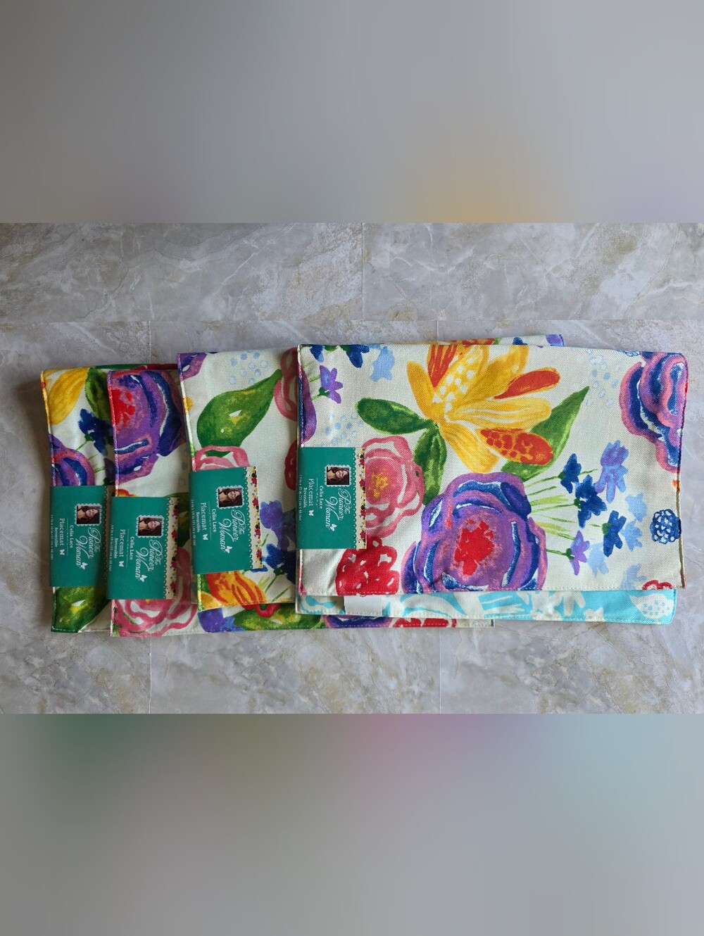 Pioneer Woman Celia Lace Reversible Placemats Set of 4 Floral Cottagecore NWT